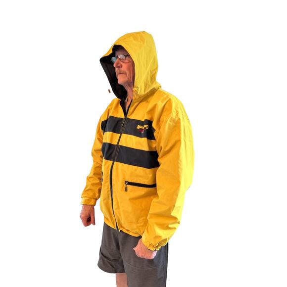 Martha's Vineyard Iconic Yellow Lined Rain Jacket - Size XL Extra Large - Picture 2 of 4